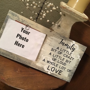 Family Photo Frame Christmas Gift wood sign