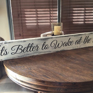 Lake House Sign: Rustic Farmhouse Decor - Wake at the Lake