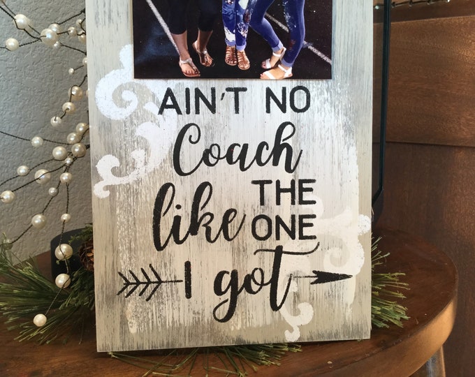 Gift for a Coach, photo frame gift, photo sign, personalize with your photo....KerriArt..Coach gift