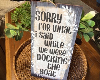 Boat dock sign