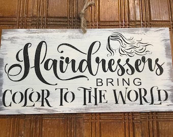 Hairdresser wood sign - Sign for a hairdresser- hair salon decor