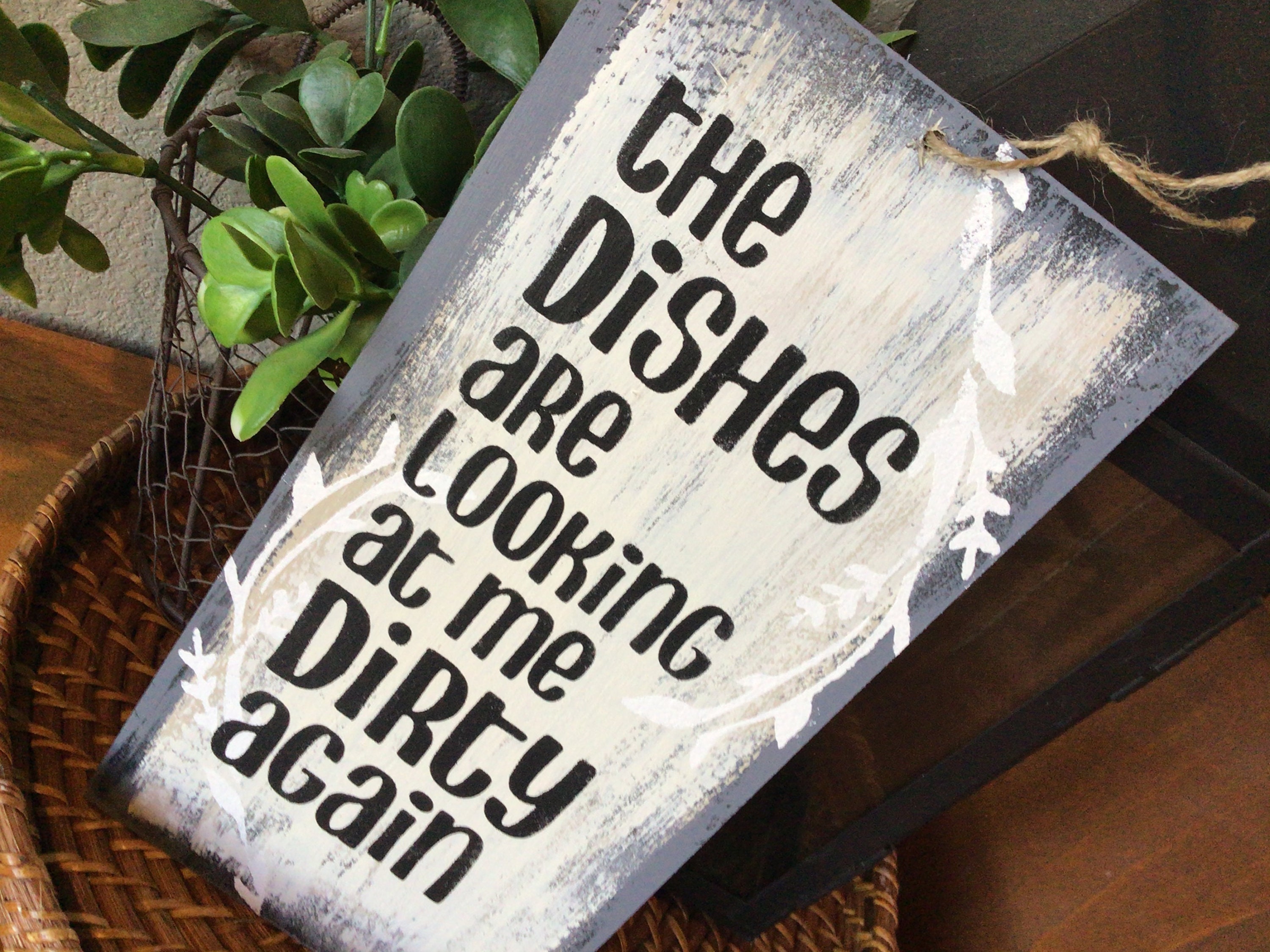 Funny Kitchen Sign The dishes are looking at me dirty again Etsy