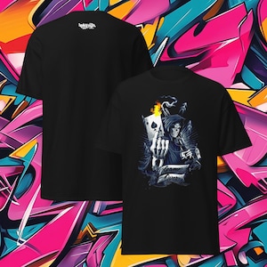 Camiseta clássica unissex - Caveira com cartão