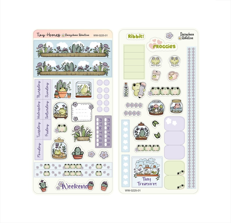 Tiny Homes ~ WEEKS Weekly Sticker Kit - Etsy