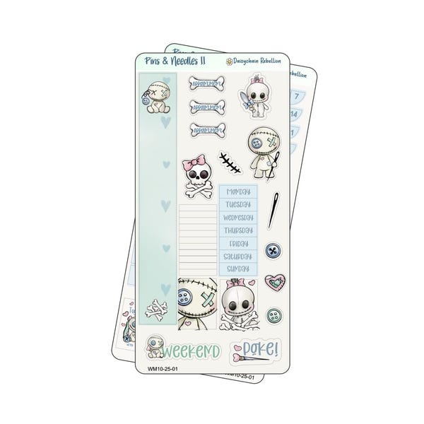 Pins & Needles 2 WEEKS Monthly Sticker Kit