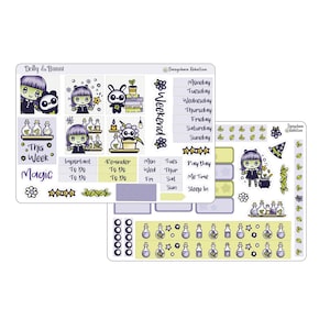 Hobonichi A5 Cousin planner stickers - Dolly & Bunni Deluxe Sticker Kit