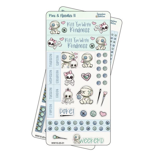 Pins & Needles 2 WEEKS Weekly Sticker Kit