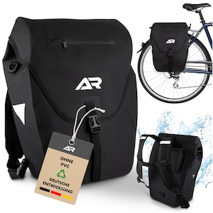AMIZ Rider 3 in 1 Fahrradtasche für Gepäckträger 100% Wasserdicht TPU Material Umweltfreundlich 27 L Fassungsvermögen