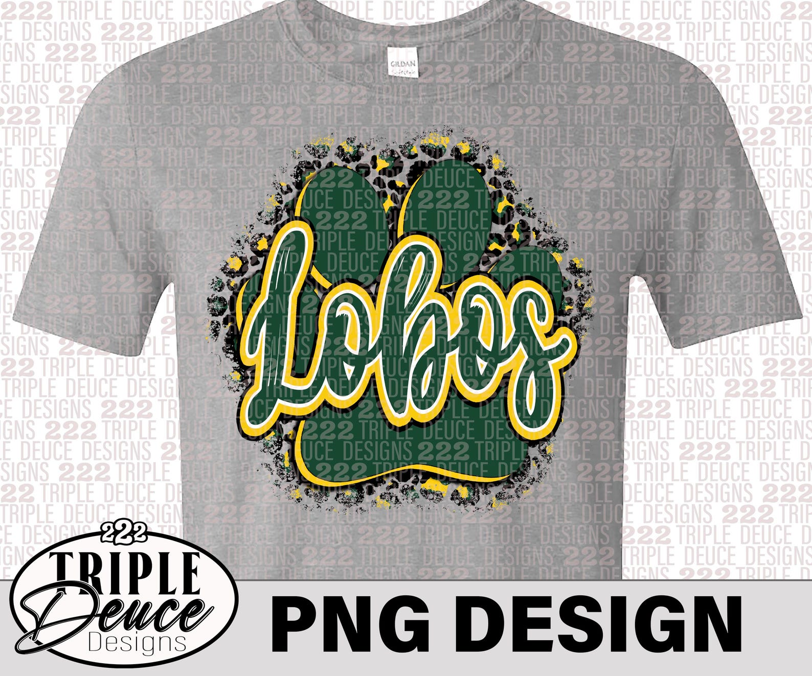 Longview Lobos - Green-gold - PNG Design, DTF, Sublimation, School ...