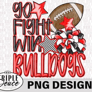 Lawrence County Bulldogs -Go Fight Win -Red - PNG Design, Preppy Mascot