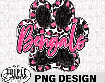 Bengals Breast Cancer Awareness PNG Design