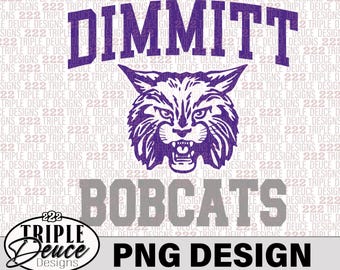 Dimmit Bobcats - Purple - PNG Design