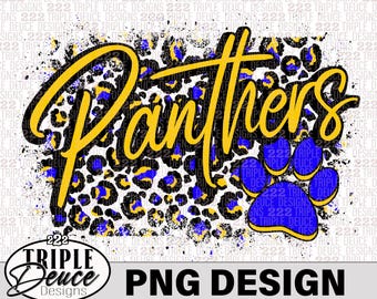 Panthers-Blue-Gold-PNG Design-North Lamar