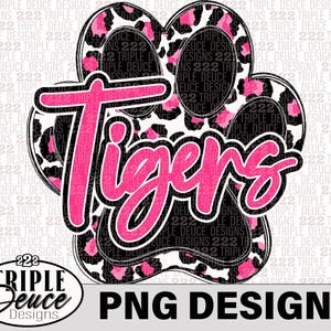 Tigers Breast Cancer Awareness PNG Design