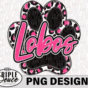 Lobos Breast Cancer Awareness PNG Design