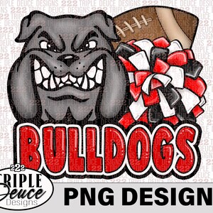 LC Bulldogs School Mascot - Red - PNG Design, Preppy Mascot
