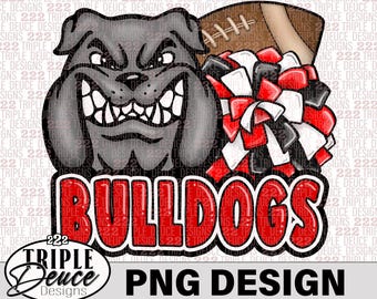 Bulldogs School Mascot - Red - PNG Design, Preppy Mascot-LC