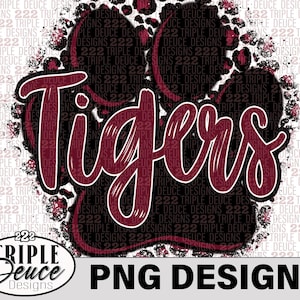 ARP Tigers Pawprint Maroon - PNG Design