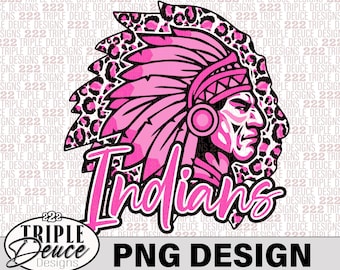 Indians Pink Breast Cancer Awareness PNG Design2