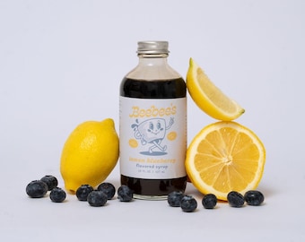 Lemon Blueberry All-Natural Simple Syrup for Coffee, Tea, and Cocktails