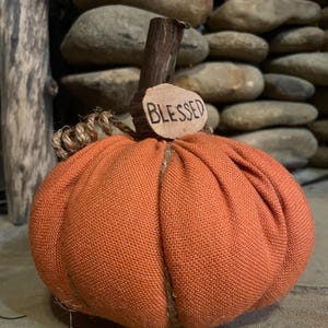 Orange Burlap Pumpkin