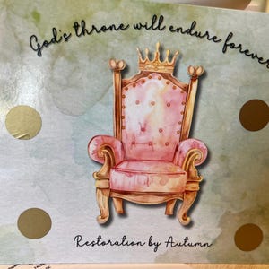 Gods troon zal voor altijd volharden Spaaruitdaging/christelijk spaarspel, op geloof gebaseerd scratchen, bijbeltekstuitdaging