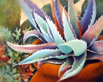Agave Art Print: Southwest Desert Watercolor Giclée Poster