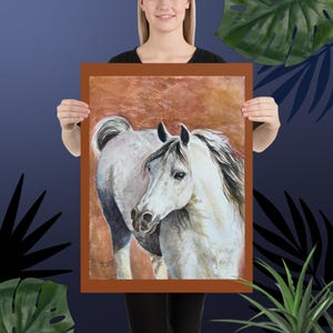Póster mate de caballo árabe, decoración para el hogar con caballos