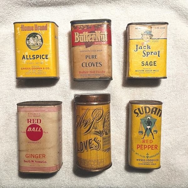 Vintage Spice Tins