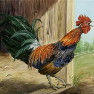 Rooster Canvas,Farmhouse Wall Decor, Rooster Art Canvas, Country Wall Art, Rooster Art Canvas, Farmhouse Wall Art