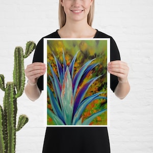 Veredeltes mattes Agave Poster