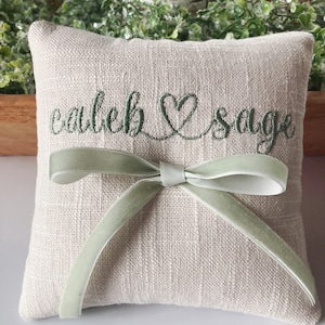 5 inch - Lovebug Linen Ring Bearer Pillow