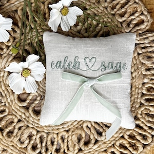5 inch - Lovebug Linen Ring Bearer Pillow