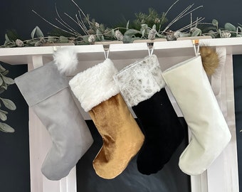 Velvet Christmas Stockings - Design Your Own Set