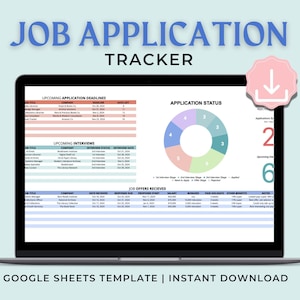 Job Application Tracker, Google Sheets Job Template, Job Search Organizer, Automatic Job Submission Dashboard, Job Planner Digital Download