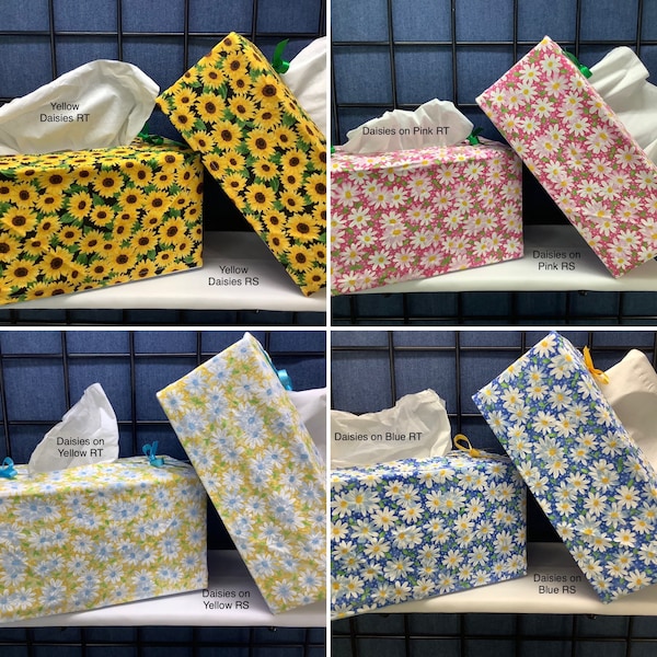 Tissue Box**Rectangle Cover Short or Tall, Fabric Holder, Decoration All-occasion, 2 sizes available