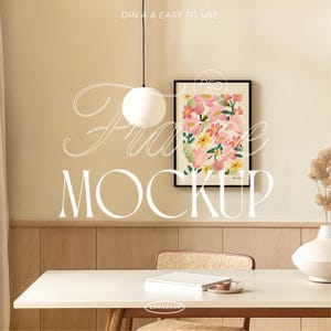 Artwork Frame Mockup, Picture Frame Mockup, Minimalist Poster Mockup,  Natural Light Mockup | for Photoshop Photopea