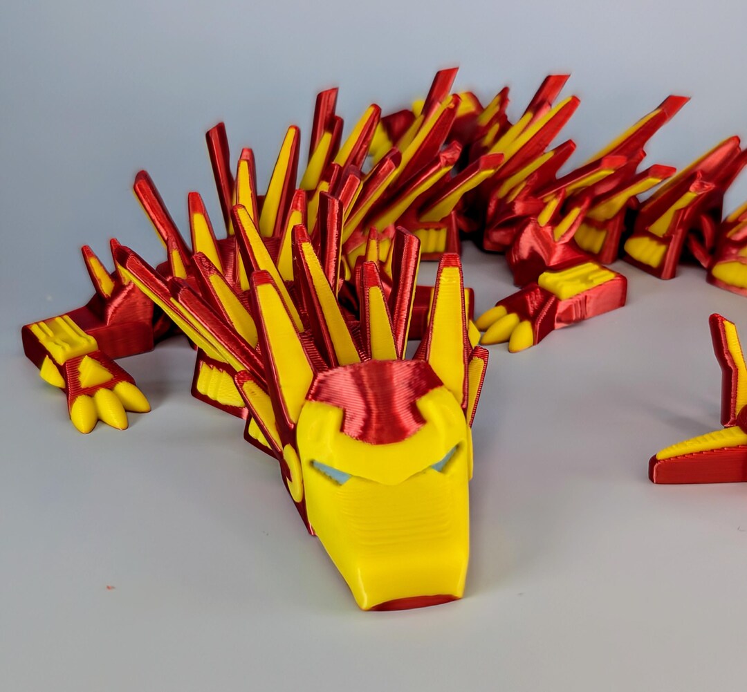 Glow-in-the-dark Robot Dragon: 3D Printed Articulated Fidget Toy - Etsy