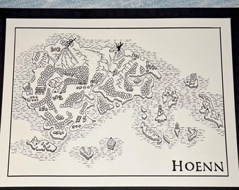 Pokemon Hoenn Fantasy Map (digital download)