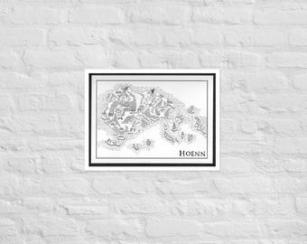 Pokemon Hoenn Fantasy Map (poster)