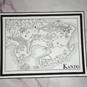 Pokemon Kanto Fantasy Map (digitaler Download)