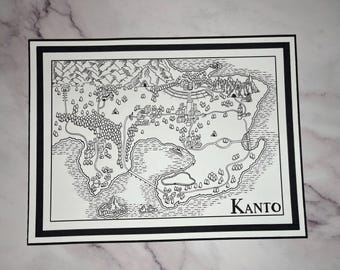 Pokemon Kanto Fantasy Map (digital download)