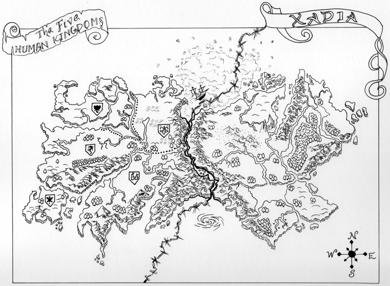The Dragon Prince Fantasy Map digital Image Etsy