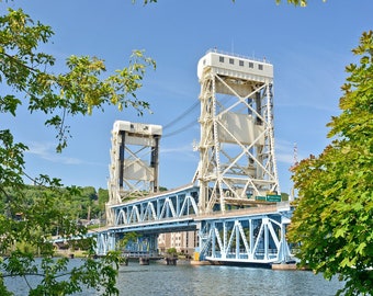 Framing the Lift Bridge - Houghton - Michigan Photography - Stock Photography