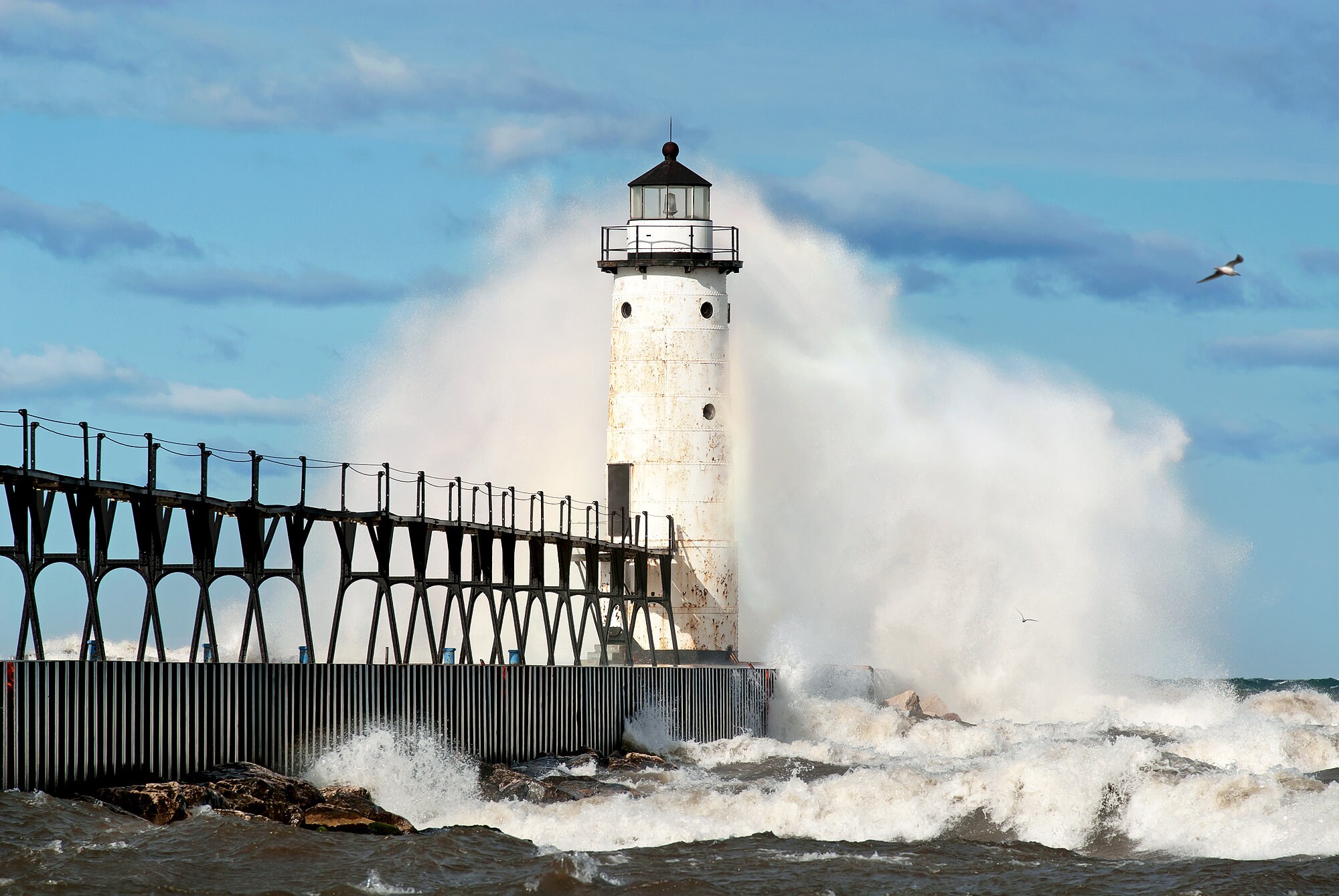 Manistee Lighthouse Michigan Photography Stock Photography Etsy