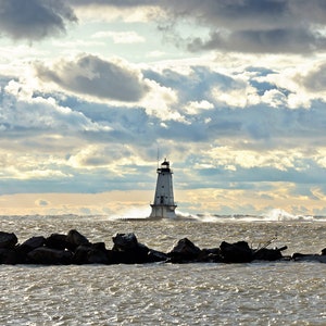 Light Textures - Ludington Lighthouse - Michigan Photography - Stock Photography