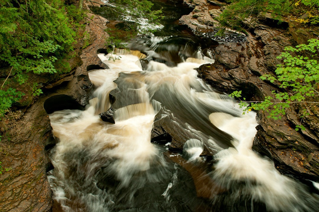Presque Isle River Pothole Falls Canvas Wrap Michigan Photography Etsy