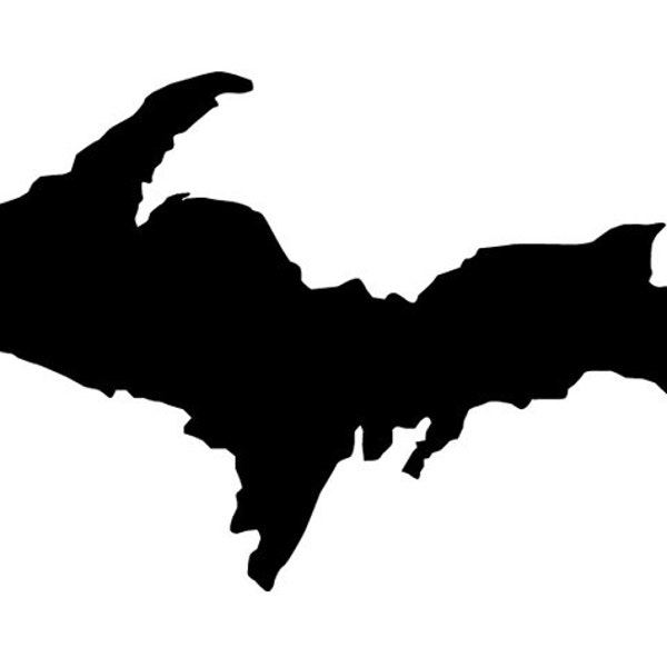 Upper Peninsula silhouette vinyl decal