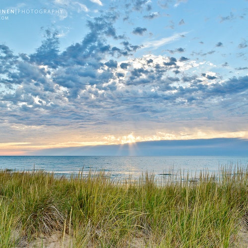 Sunset Admiration Pentwater Michigan Photography Stock Etsy