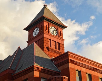 Mason County Courthouse Clocktower - Ludington - Michigan Photography - Stock